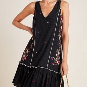 Anthropologie Dress / Seen Worn Kept Black w Embroidery
